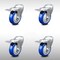 Service Caster 4 Inch SS Blue Polyurethane Swivel Bolt Hole Caster Set with Total Lock Brake SCC-SSBHTTL20S414-PPUB-BLUE-4 - alternate 1